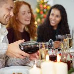 Friends having a Holiday Feast