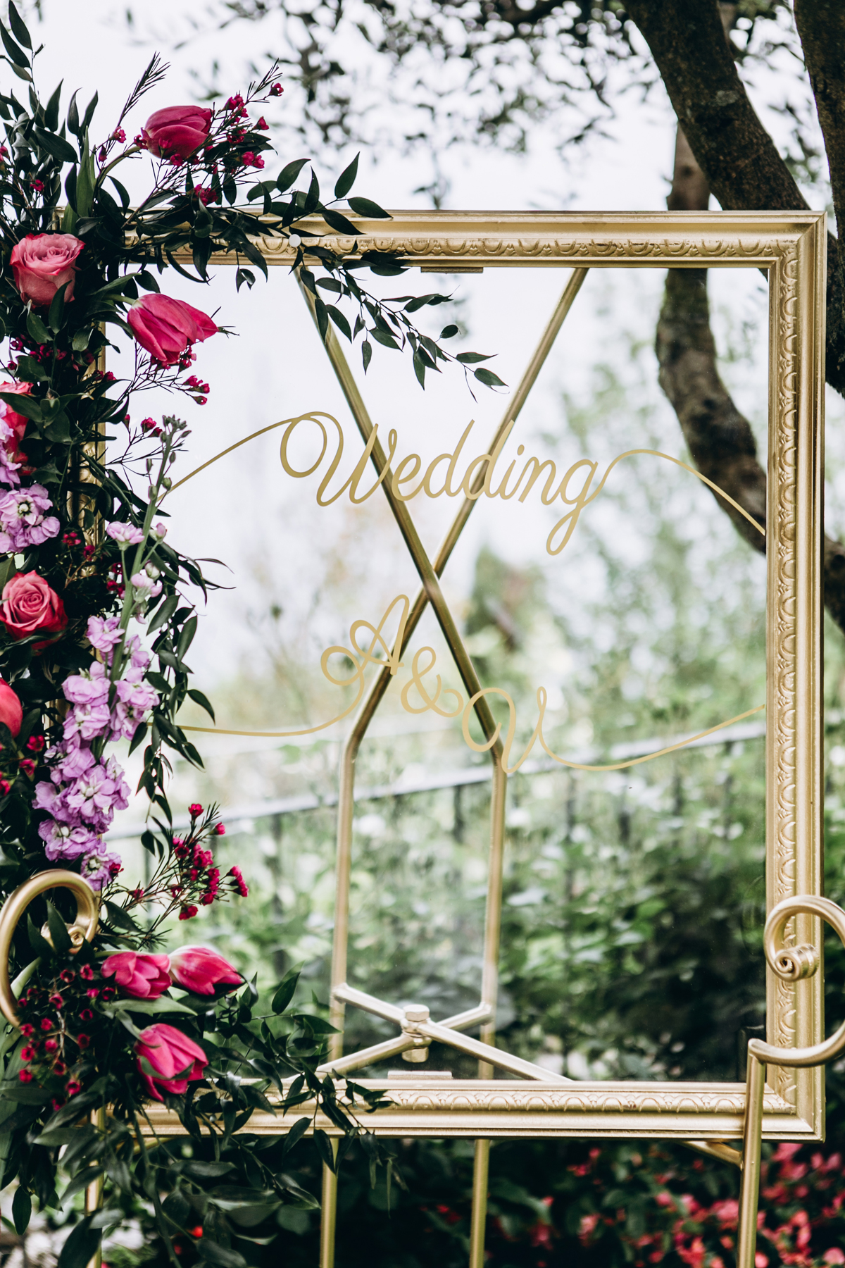 outdoor wedding frame art
