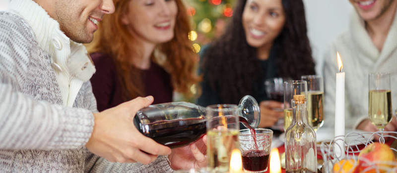 Friends having a Holiday Feast